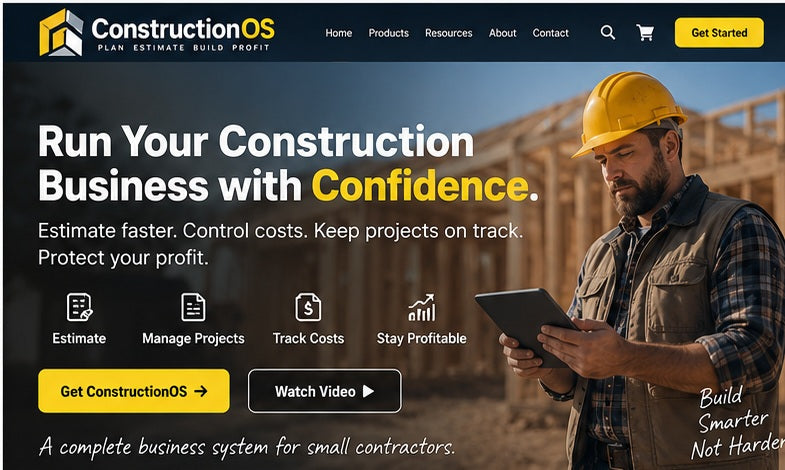 ConstructionOS Professional - Construction Business Management System for Small Contractors