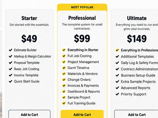 ConstructionOS Professional - Construction Business Management System for Small Contractors