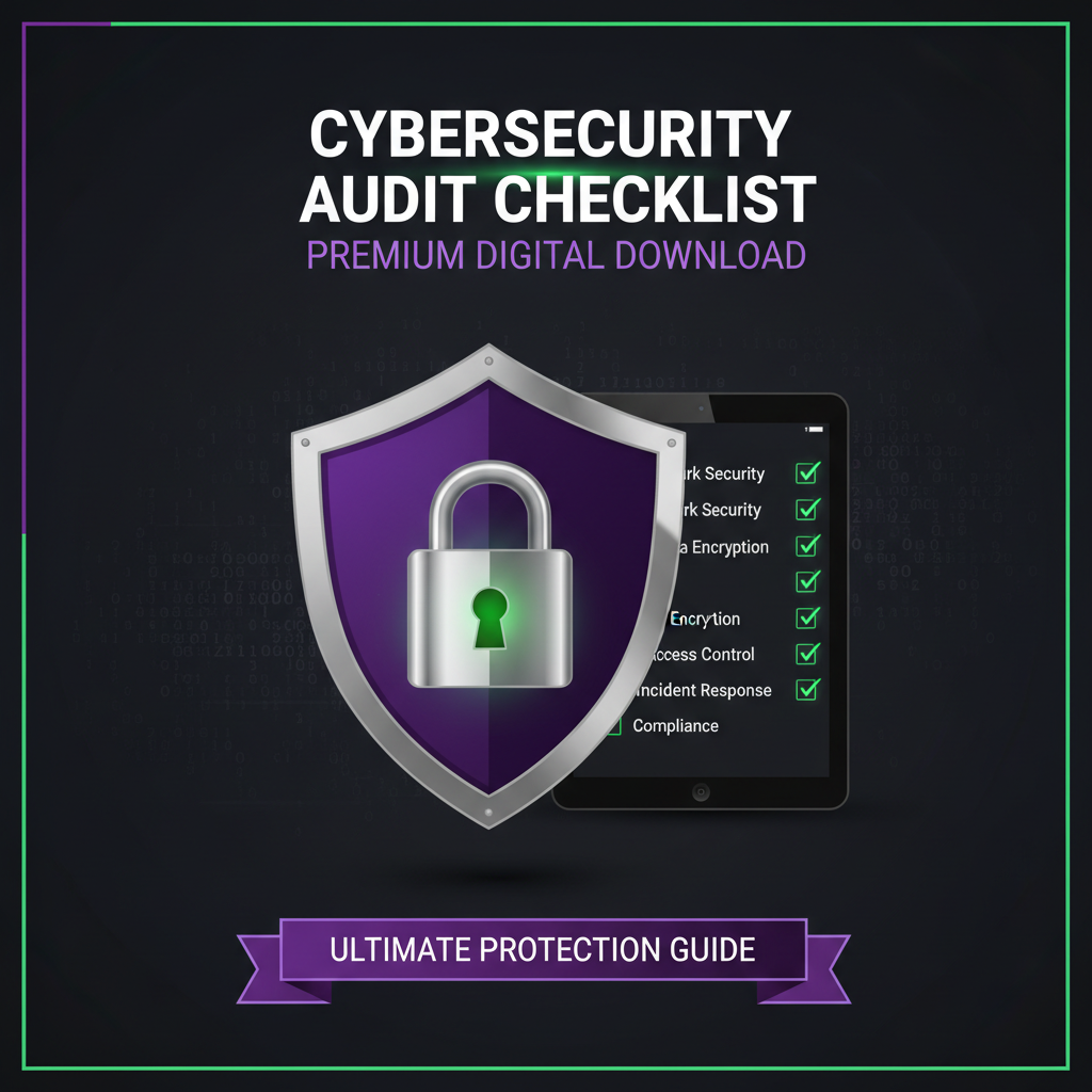 Cybersecurity Audit Checklists digital product cover