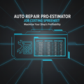 Auto Repair Job Costing Spreadsheet digital product cover