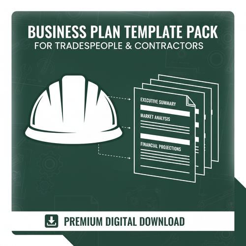 Business Plan Templates for Tradespeople digital product cover