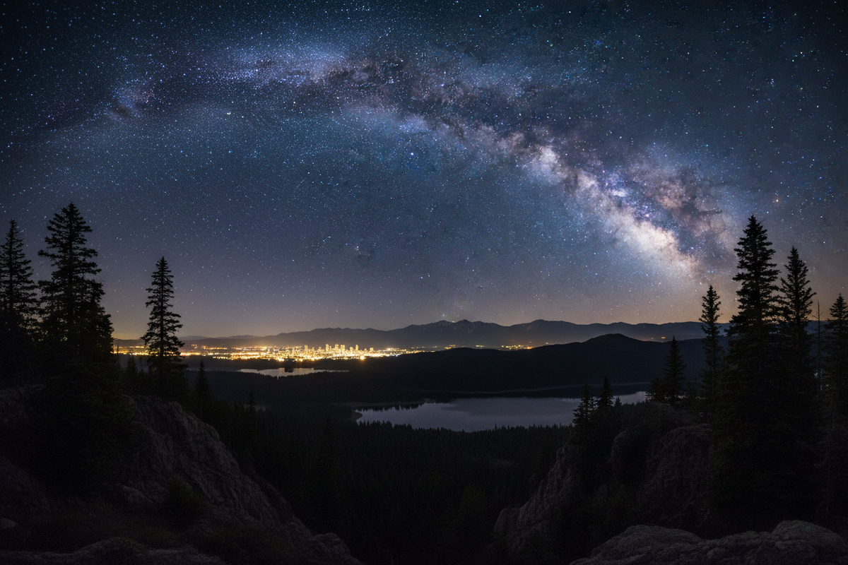 Starry Night Landscape